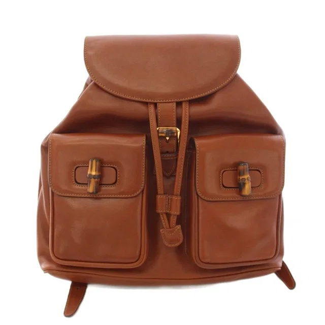 Gucci Vintage Bamboo Backpack Leather Brown 003 TK in Brown Leather from The Reluxe, photo 1 of 1