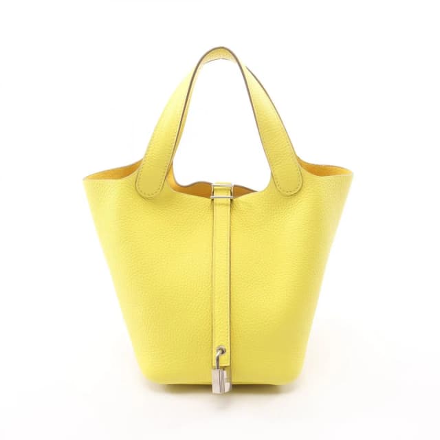 Hermès Picotin Lock PM Lime Leather Handbag in Leather from The Reluxe, photo 1 of 1