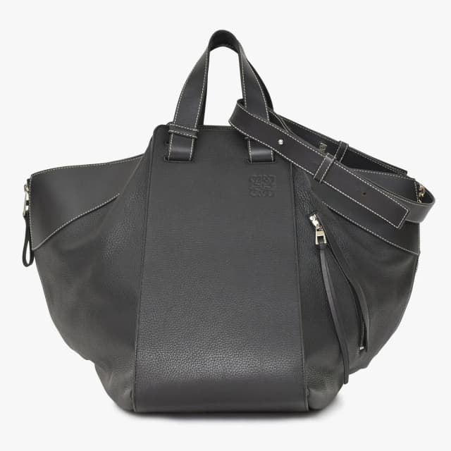 Loewe Hammock Large Shoulder Bag Leather Black Silver in Black Leather from The Reluxe, photo 1 of 1