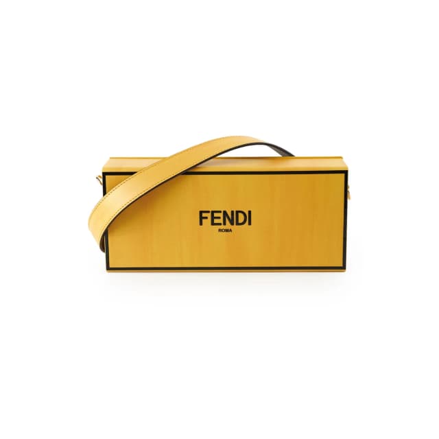Fendi Horizontal Box Shoulder Bag Yellow in Yellow Leather from The Purse Affair, photo 1 of 1