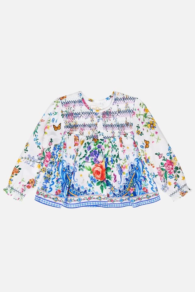 Camilla eBoutique BABIES GATHERED COLLARLESS JACKET W SHIRRING TILES DARLS, image 1 of 1 from CAMILLA