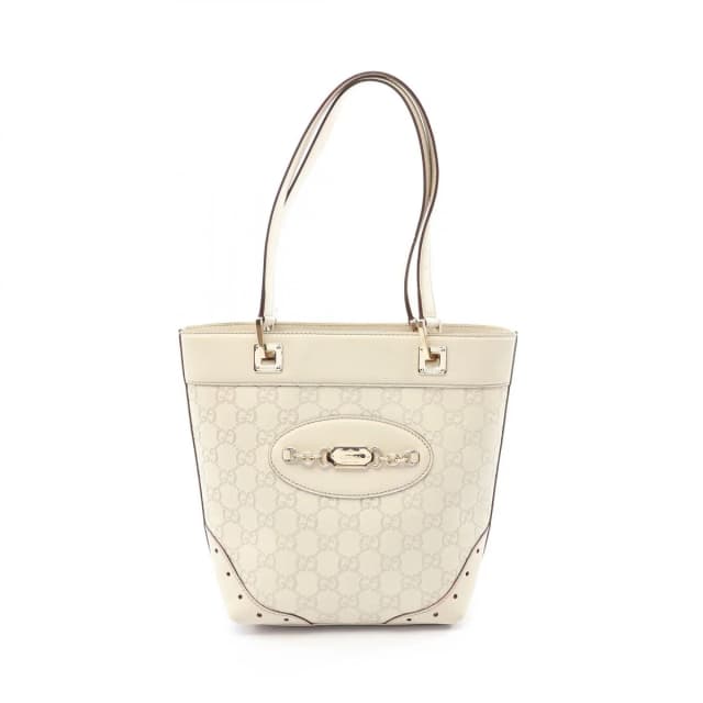 Gucci Tote Bag Guccissima Ivory Leather Horsebit in White Leather from The Reluxe, photo 1 of 1