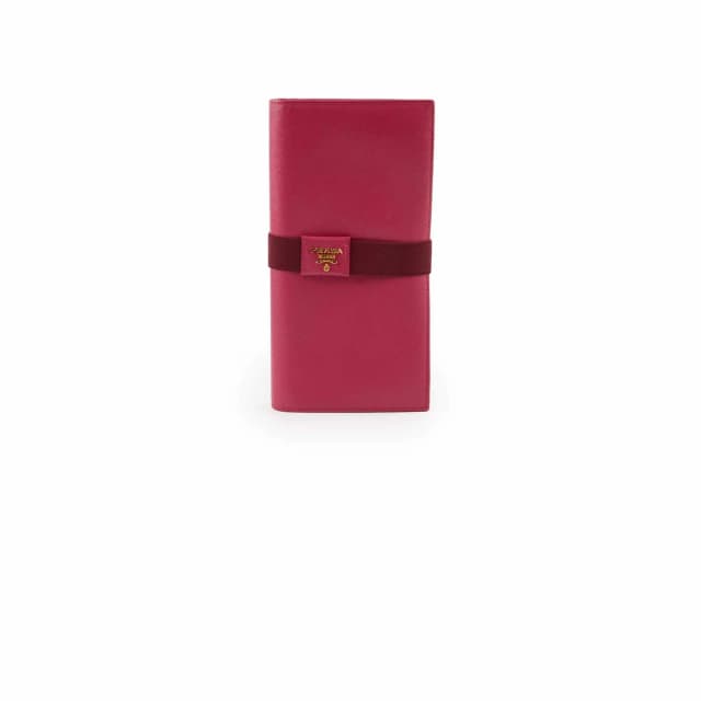 Prada Saffiano Long Clutch Wallet Dark Pink in Pink Saffiano leather from The Purse Affair, photo 1 of 1