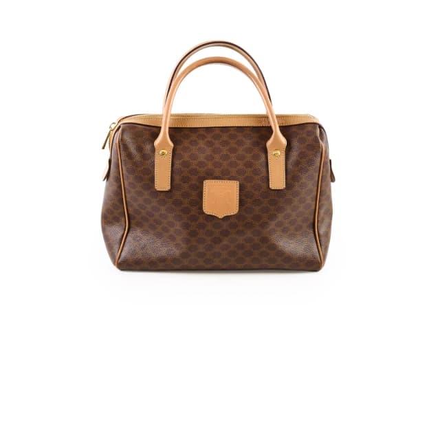 Celine Vintage Macadam Mini Boston bag Monogram Canvas Brown in Brown Coated canvas from The Purse Affair, photo 1 of 1