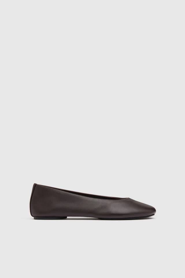 St Agni Low Scoop Ballet Flat - Coffee, image 1 of 1 from St. Agni