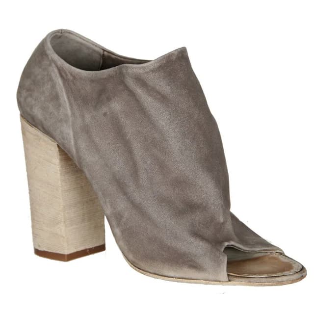 Bruno Bordese Peep Toe Block Mule Boot, Taupe, image 1 of 1 from Cultstatus