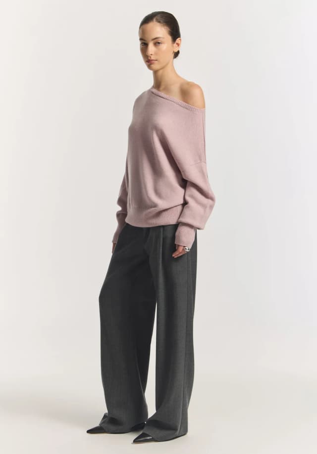 VIKTORIA & WOODS Atmosphere Merino Knit in SALT LAKE PINK, image 1 of 1 from Viktoria & Woods