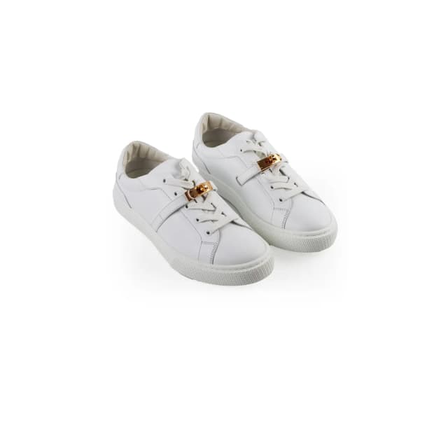 Hermès Day Sneakers White Size 39.5 in White Leather from The Purse Affair, photo 1 of 1