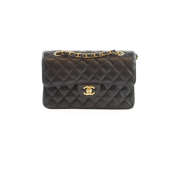 Chanel Small Classic Flap Caviar Black (microchipped) in Black Caviar leather from The Purse Affair, photo 1 of 1