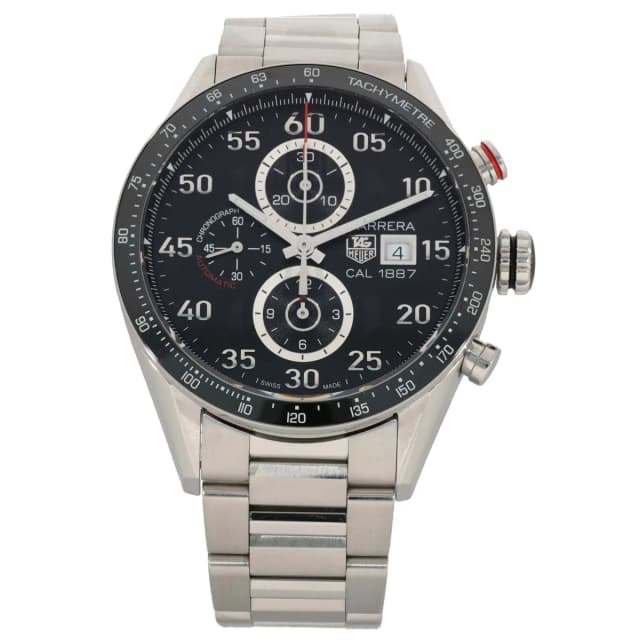 TAG Heuer Carrera CAR2A10-0 43mm Stainless Steel Watch from H&T, photo 1 of 1
