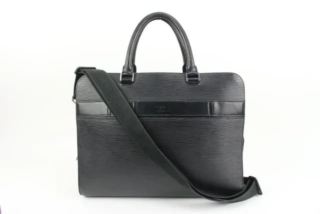 Louis Vuitton Black Epi Leather Noir Basano Messenger 2way Attache in Black Leather from Bagriculture, photo 1 of 1
