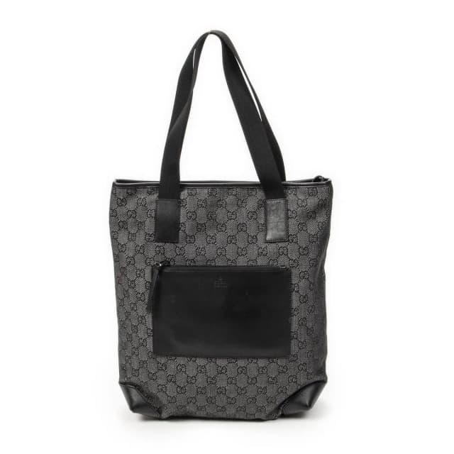 Gucci Vertical Black GG Denim Canvas Messenger Bag in Black Canvas from The Reluxe, photo 1 of 1