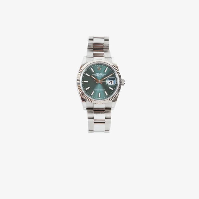 Rolex Oyster Perpetual Datejust 36mm Green Dial Watch 2022 in Green from The Purse Affair, photo 1 of 1