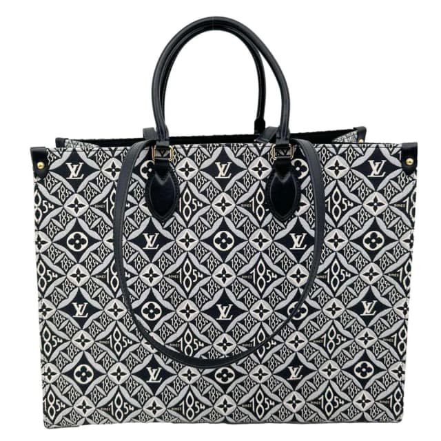 Louis Vuitton Onthego GM Since 1854 Jacquard Shoulder Bag Black in Black Leather from Dallas Designer Handbags, photo 1 of 1