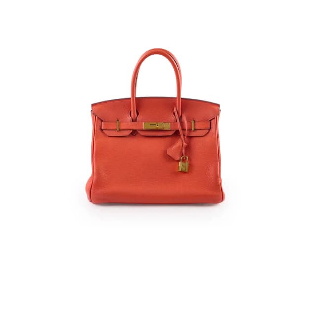 Hermès Birkin 30 Clemence Orange Stamp T in Orange Clemence leather from The Purse Affair, photo 1 of 1