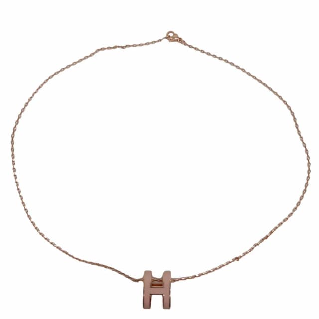 Hermès Pop H Metal Pendant Necklace Rose Dragee in Pink from Dallas Designer Handbags, photo 1 of 1