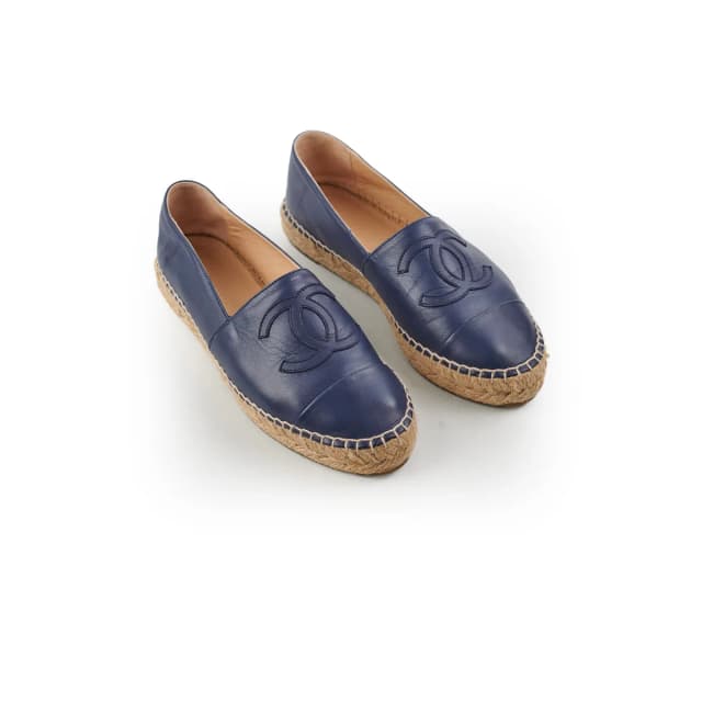 Chanel Espadrilles Navy Size 36 in Navy Leather from The Purse Affair, photo 1 of 1