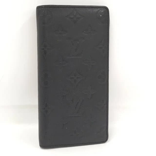 Louis Vuitton Bifold Wallet Portefeuille Brazza Monogram Shadow Noir in Black from The Reluxe, photo 1 of 1
