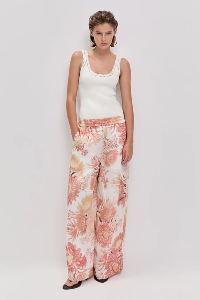 AJE Adina Pant in RUST NATIVE FLORAL, image 1 of 1 from Aje