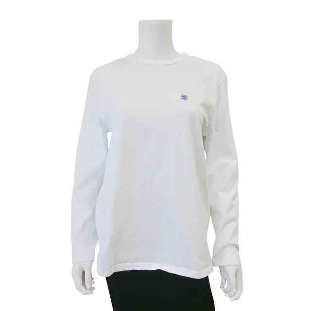 Celine White Cotton Jersey Triomphe T-Shirt in White from Clotheshorse Anonymous, photo 1 of 1
