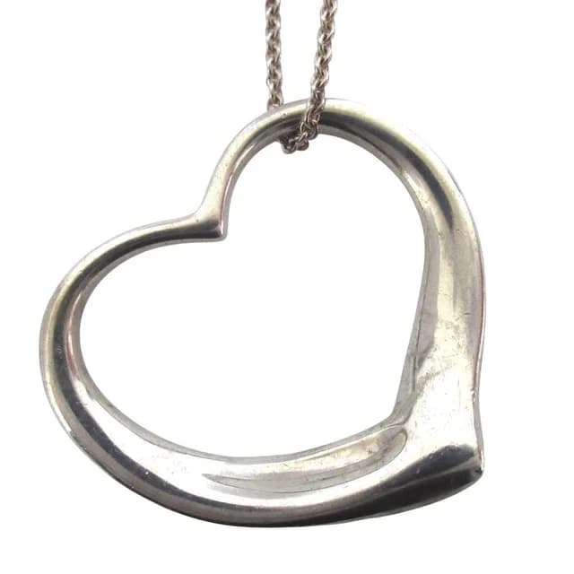 Tiffany & Co. Vintage Elsa Peretti Open Heart Large Long Necklace 925 Sterling from The Reluxe, photo 1 of 1