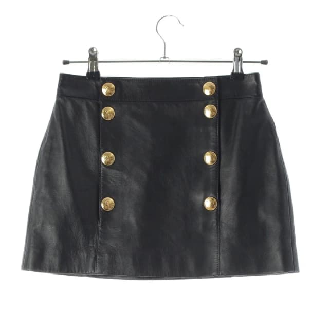 Celine Trapeze Mini Lambskin Triomphe Mini Skirt Black 36 in Black Lambskin from The Reluxe, photo 1 of 1