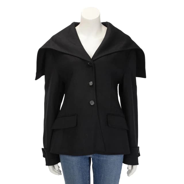 Dior Sailor Collar Fitted Jacket FR 44 in Black Wool from Blue Spinach, photo 1 of 1