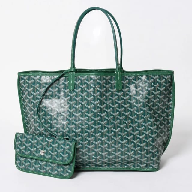 Goyard Reversible Tote Anjou PM Leather Green in Green Leather from The Reluxe, photo 1 of 1