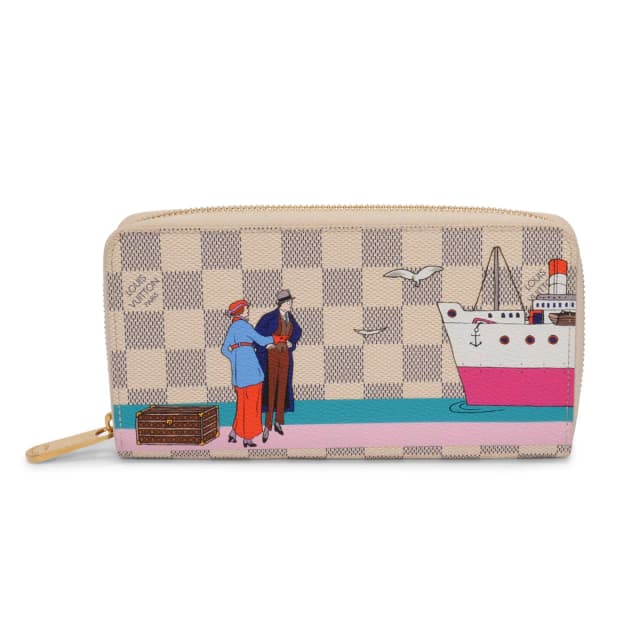 Louis Vuitton Damier Azur Transatlantic Cruises Zippy Wallet in Leather from Blue Spinach, photo 1 of 1