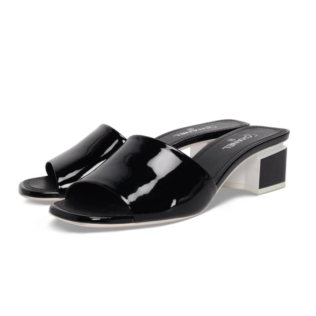 Chanel Patent CC Mules 37 in Black Patent leather from Blue Spinach, photo 1 of 1