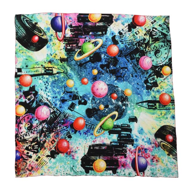 Louis Vuitton Kenny Scharf Astro Art Scarf 140 in Multi-Colour Silk from Blue Spinach, photo 1 of 1