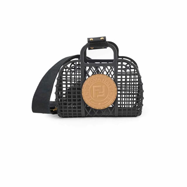 Fendi Vitello Liberty Basket Bag Black in Black from The Purse Affair, photo 1 of 1