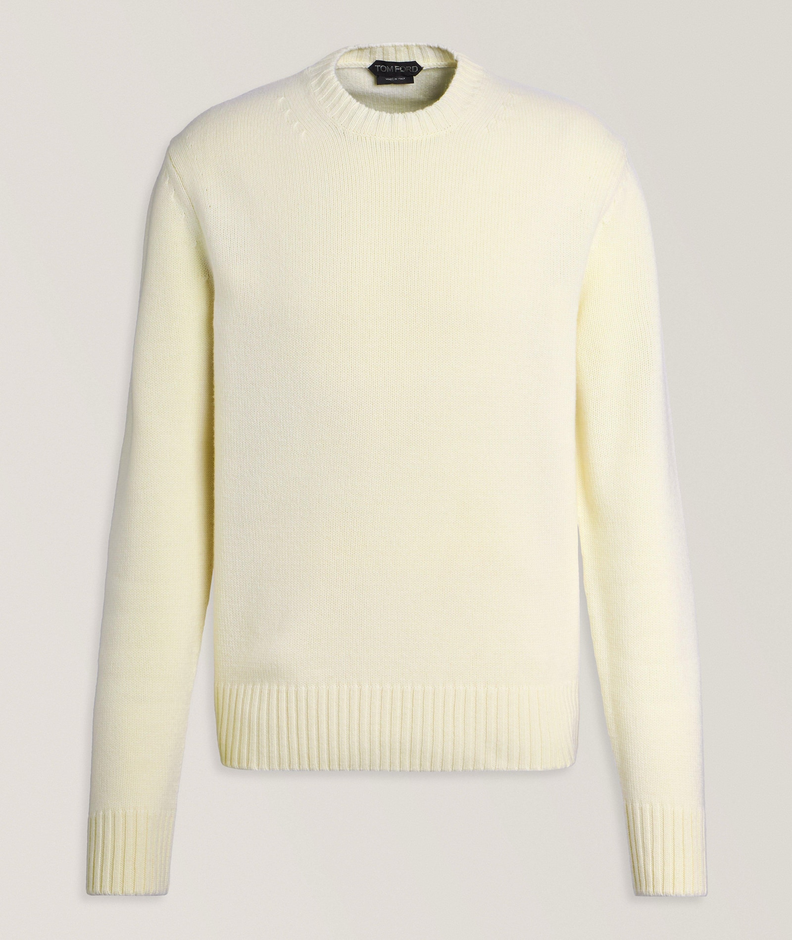 TOM FORD Cashmere Crewneck Sweater in White Cashmere & Cashmere Blends, image 1 of 1 from Harry Rosen