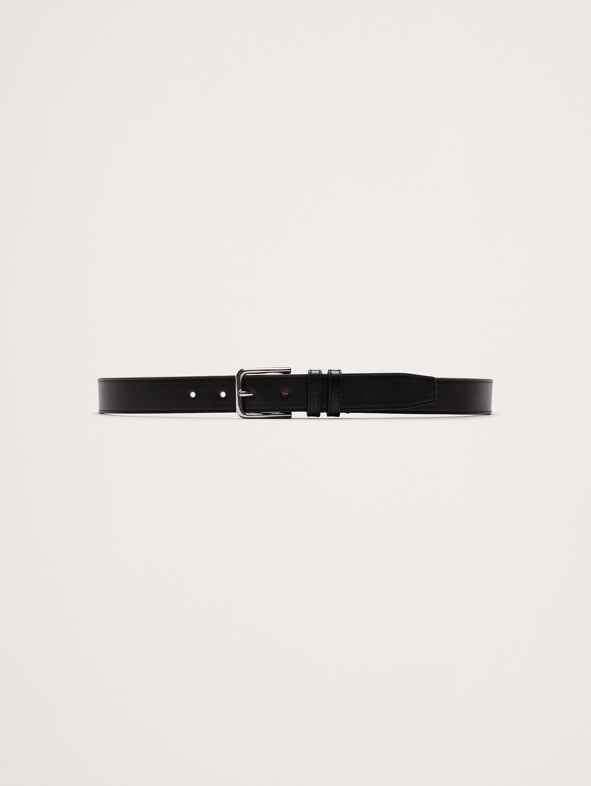 Banana Republic Topstitched Leather Belt in Black, image 1 of 1 from Banana Republic (US)