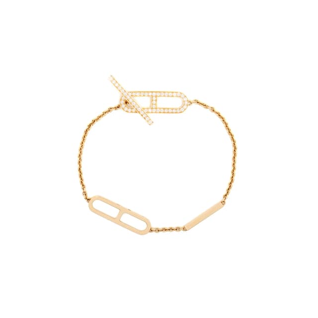 Hermès Size ST ever chaine D Andre bracelet rose gold diamonds in Pink from EMIER, photo 1 of 1
