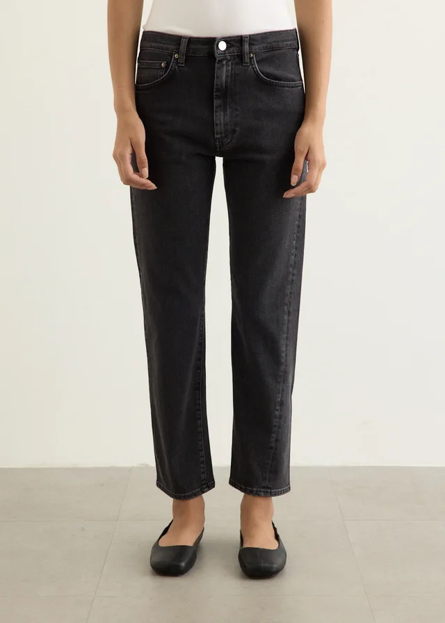Toteme Twisted Seam Denim Jeans in GREY WASH, image 1 of 1 from Incu