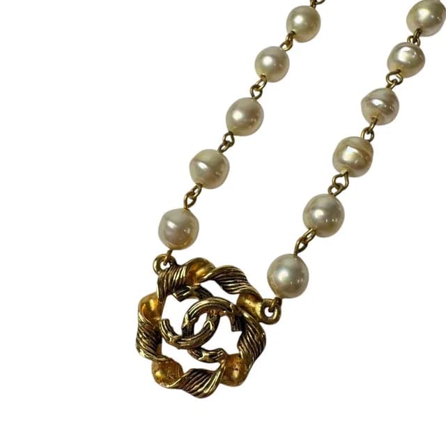 Chanel CC Logo Pearl Necklace from The Reluxe, photo 1 of 1