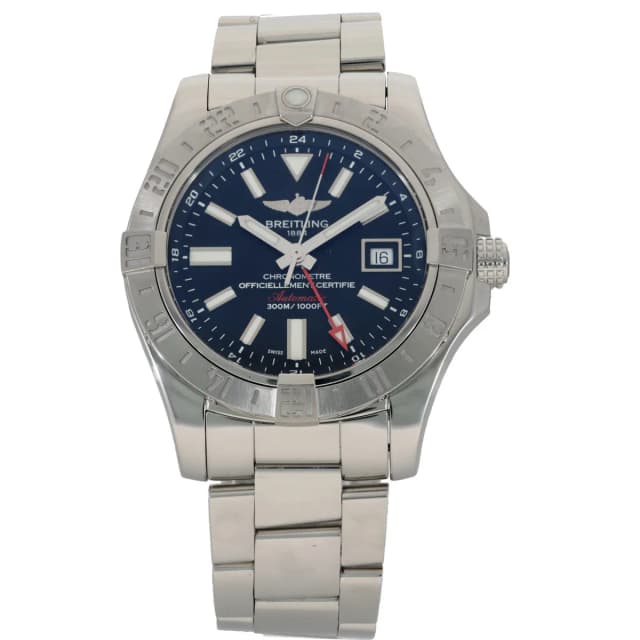 Breitling Avenger II GMT A32390 43mm Stainless Steel Watch from H&T, photo 1 of 1