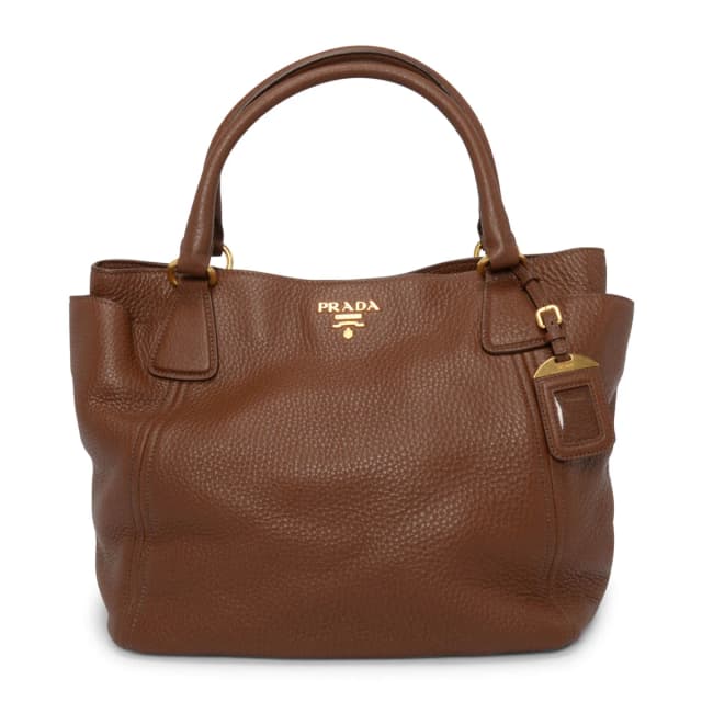 Prada Vitello Daino Side Pocket Tote in Brown from Blue Spinach, photo 1 of 1