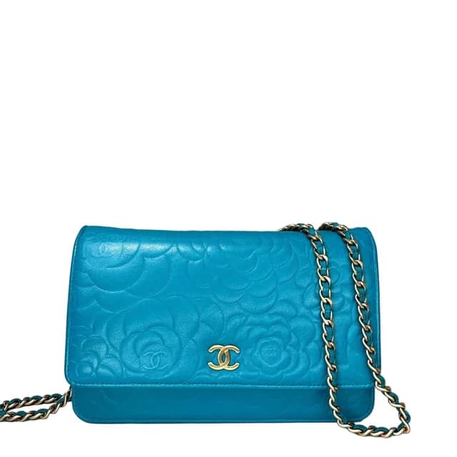 Chanel Camellia Leather Chain Wallet Shoulder Bag in Leather from The Reluxe, photo 1 of 1
