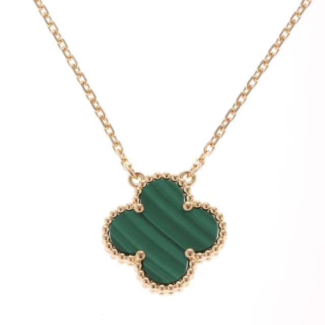 Van Cleef & Arpels Vintage Alhambra NC YG Malachite Necklace 18k Yellow Gold 18k in Yellow from The Reluxe, photo 1 of 1