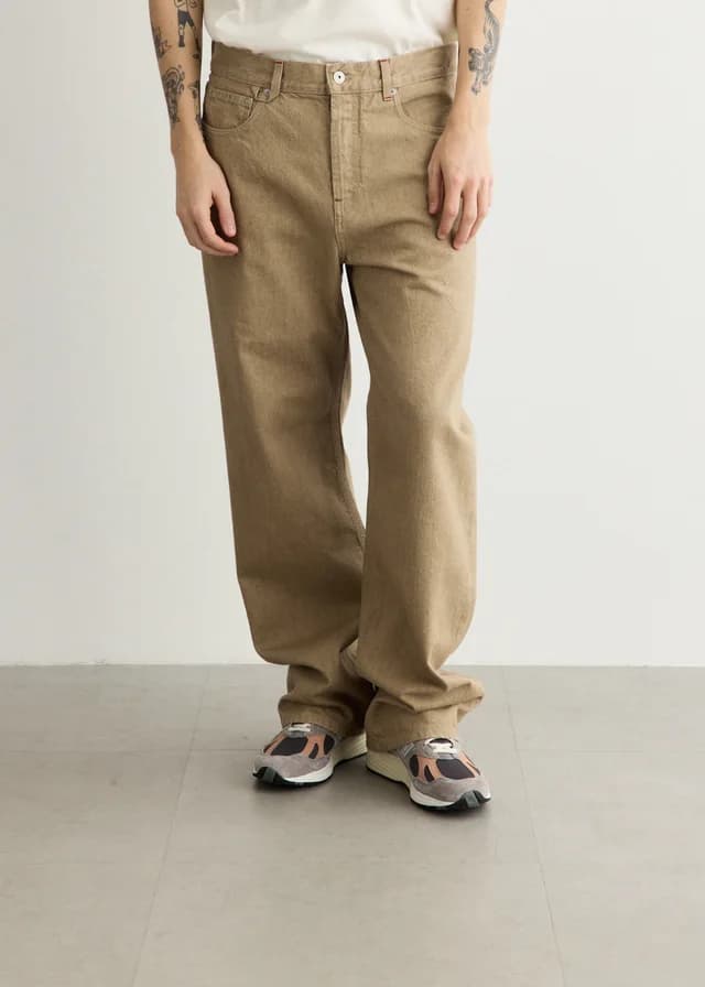 Jacquemus Le De-Nimes Droit Jeans in BEIGE 150, image 1 of 1 from Incu