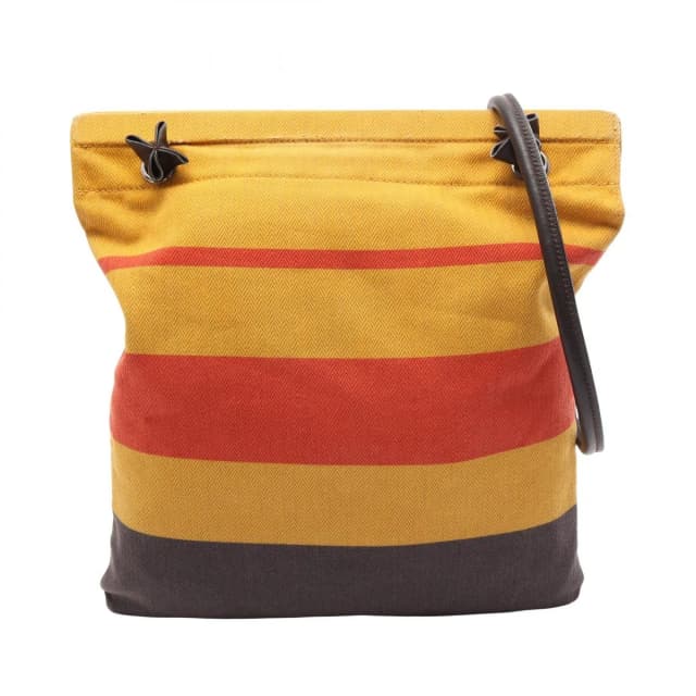 Hermès Shoulder Bag Sac Aline MM Rocabar Ebene Canvas Leather in Brown Canvas from The Reluxe, photo 1 of 1
