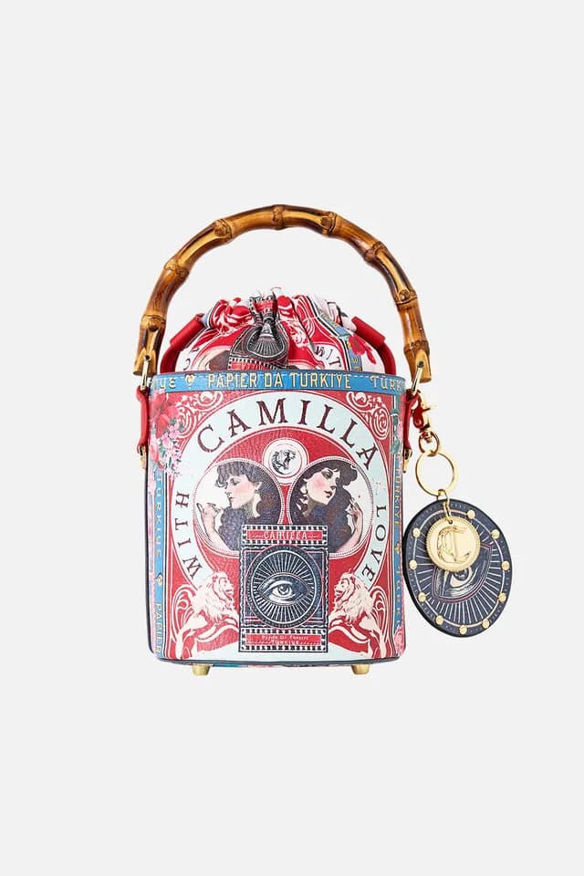 Camilla eBoutique DRAWSTRING BUCKET BAG WITH KEYRING HIGH CLASS HOOKAH, image 1 of 1 from CAMILLA