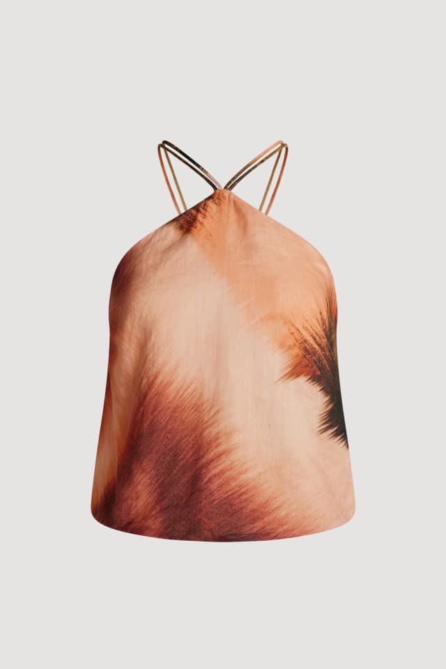 Aje Studio Talea Tie Back Top in MAKATA, image 1 of 1 from Aje
