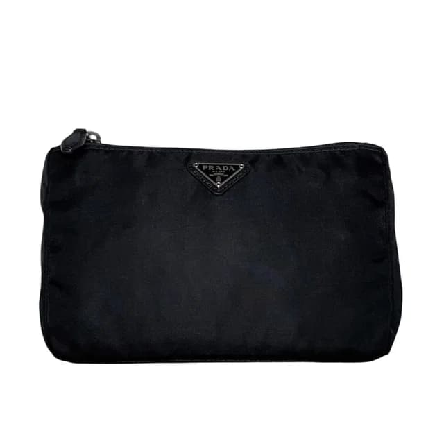 Prada Pouch Black Nero Tessuto Case Nylon 165 Zipper in Black Nylon from The Reluxe, photo 1 of 1