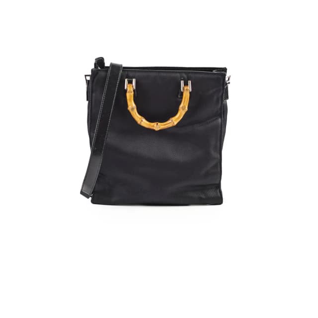 Gucci Vintage Bamboo Handle Mini Tote in Nylon from The Purse Affair, photo 1 of 1