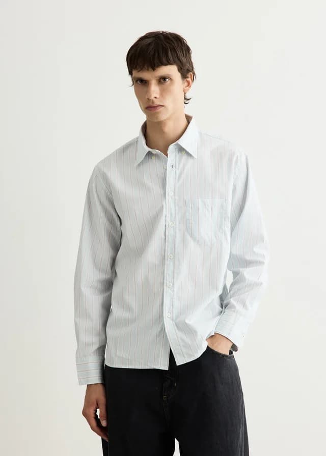 Universal Works Lazy Day Shirt in SKY, image 1 of 1 from Incu