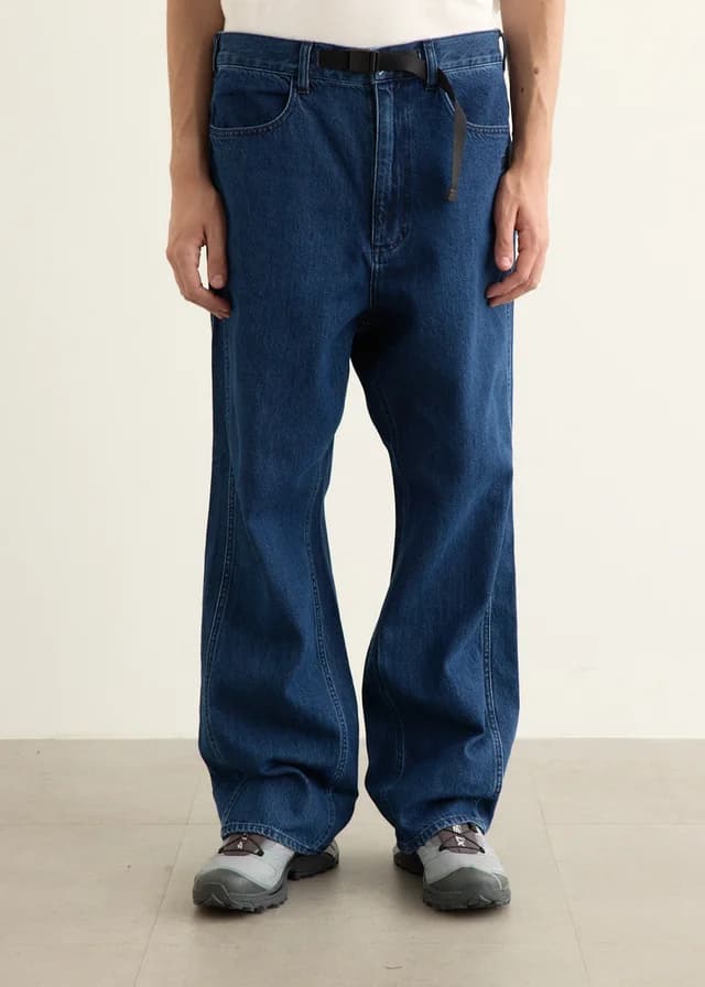 The North Face Triple Side Seam Denim Pants in ESTATEBLU, image 1 of 1 from Incu