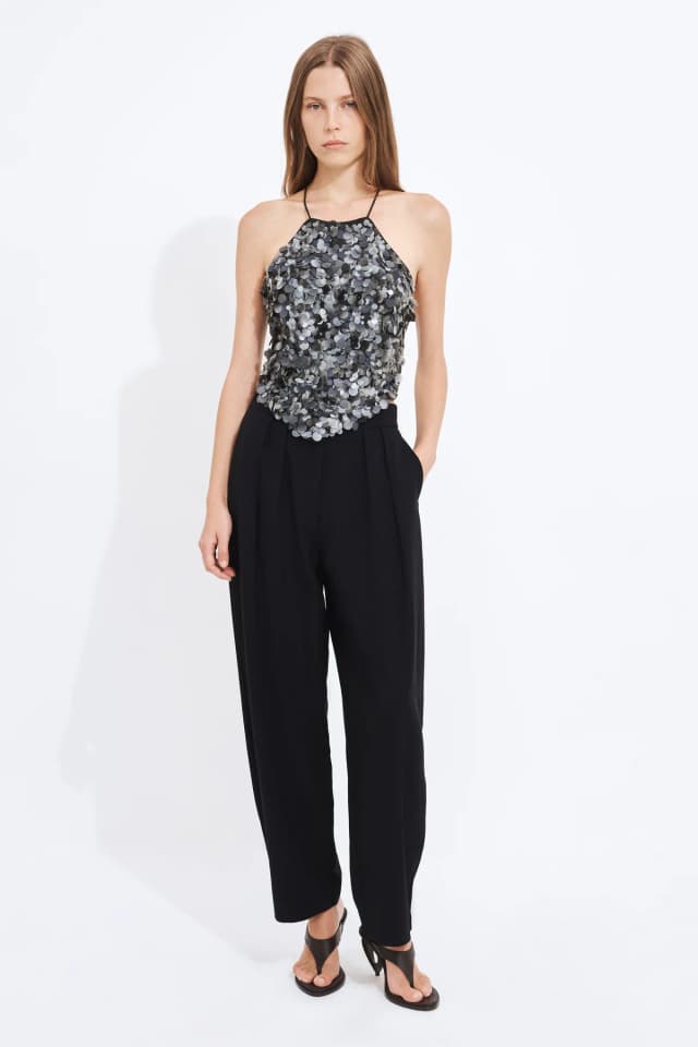 Aje Studio Aria Barrel Pants in BLACK, image 1 of 1 from Aje